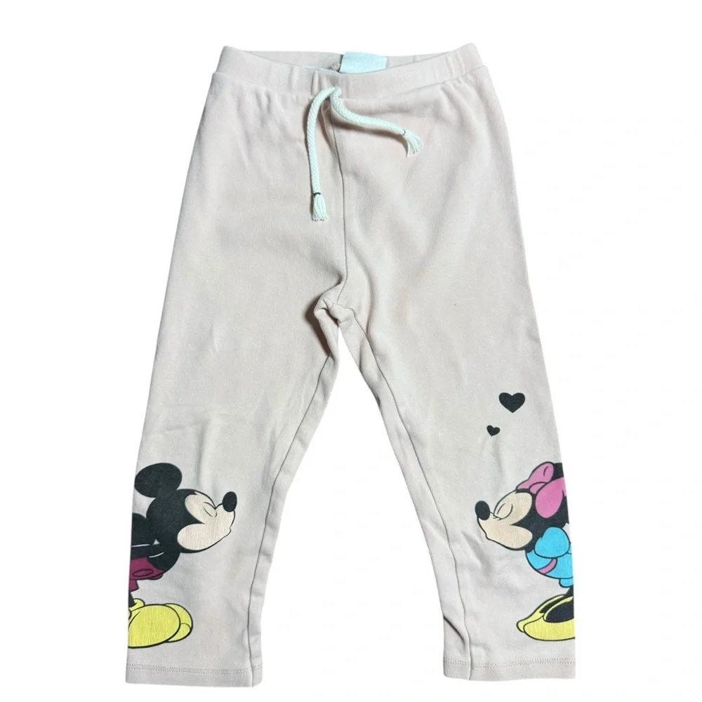 Zara Disney Baby Mickey Minnie Mouse Jogger Sweatpants Pink 2T